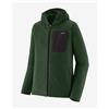 Patagonia Felpa con cappuccio Patagonia R1 Air Full Zip verde profondo - S
