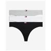 Tommy Hilfiger Tanga Tommy Hilfiger Flag Logo grigio bianco nero (3 unità) - XS