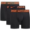 Nike Fitness Boxer Nike Brief Logo 3 unità nero arancione verde oliva - S