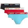Nike Fitness Slip Nike Brief logo nero rosso azzurro cielo (3 unità) - S