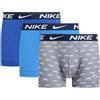 Nike Fitness Boxer Nike Trunk Logo blu navy blu grigio (3 unità) - S