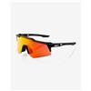 100 Percent Occhiali 100% Speedcraft XS nero Soft Tact con lente a specchio HiPER rosso