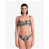 Arena Bikini Arena Water Print Bandeau nero bianco beige donna. - S