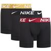 Nike Fitness Boxer Nike Brief Logo nero senape bordeaux (3 unità) - S