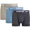Nike Fitness Boxer Nike Trunk Logo beige azzurro grigio scuro 3 unità - S