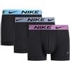 Nike Fitness Boxer Nike Trunk Logo nero azzurro grigio lilla (3 unità) - S
