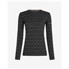 Icebreaker Maglia Icebreaker Merino 260 Oasis Vertex Crewe alpine geo nero grigio donna - XS