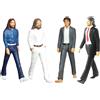4 Pack 1:64 Cool Man People Road Scenario Diorama Figure Da Collezione