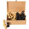 Engelhart Scacchi Figure In Legno Di Bosso Nero-Naturale - Altezza Del Re 76 Mm