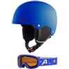 ALPINA ZUPO SET PINEY 2.0 - Set di alta qualità e sicuro composto da maschera da sci e casco da sci, per bambini - blu - 48-52