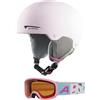 ALPINA ZUPO SET PINEY 2.0 - Set di alta qualità e sicuro composto da maschera da sci e casco da sci, per bambini - rosa chiaro - 48-52
