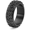Mesnt Uomo Anello Promessa Acciaio Inossidabile | Anello filatore in rilievo in foglie di grano per uomini 8MM, stile punk
