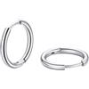 Bandmax Orecchini Donna a Cerchio Acciaio Inossidabile Oro/Nero/Argento | Orecchini a Cerchio Uomo Donna Piccoli Leggeri e Ipoallergenici, a Perno Sottile, Gioielli Minimalisti da 8/10/12/14/16 mm
