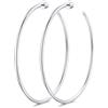 GoldChic Orecchini Cerchio Donna Semplici, Leggeri e Comodi Larghezza 2 mm | Leggeri e Ipoallergenici, Argento/Oro/Oro Rosa/Nero, 15 mm/20 mm/30 mm/40 mm/50 mm/60 mm/70 mm/80 mm/90 mm/100 mm