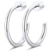 GoldChic Orecchini Cerchio Donna Semplici, Leggeri e Comodi Larghezza 2 mm | Leggeri e Ipoallergenici, Argento/Oro/Oro Rosa/Nero, 15 mm/20 mm/30 mm/40 mm/50 mm/60 mm/70 mm/80 mm/90 mm/100 mm