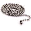 AKOOSY Collana Militare Uomo in Acciaio Inossidabile 2 Pezzi, Argento | Finitura Lucida Non Placcata, Catena Robusta per Ciondoli, Stile Classico Unisex, per Ragazzo Ragazza e Donne