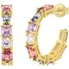 NOELANI - Orecchini da Donna in Argento 925 - Placcato Oro/Dorato - con Zircone - Creoli - NOE-E0014