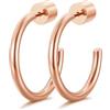 GoldChic Orecchini Cerchio Donna Semplici, Leggeri e Comodi Larghezza 2 mm | Leggeri e Ipoallergenici, Argento/Oro/Oro Rosa/Nero, 15 mm/20 mm/30 mm/40 mm/50 mm/60 mm/70 mm/80 mm/90 mm/100 mm
