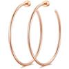 GoldChic Orecchini Cerchio Donna Semplici, Leggeri e Comodi Larghezza 2 mm | Leggeri e Ipoallergenici, Argento/Oro/Oro Rosa/Nero, 15 mm/20 mm/30 mm/40 mm/50 mm/60 mm/70 mm/80 mm/90 mm/100 mm