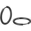 Bandmax Orecchini Donna a Cerchio Acciaio Inossidabile Oro/Nero/Argento | Orecchini a Cerchio Uomo Donna Piccoli Leggeri e Ipoallergenici, a Perno Sottile, Gioielli Minimalisti da 8/10/12/14/16 mm