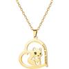 Generico Collane di scoiattolo con cuori carini Love You Forever Gift per San Valentino per donne
