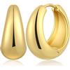 Miaofu Orecchini a Cerchio 18k Oro Bianco Placcata Argento Zirconi Simulato Diamante Brillanti per Donna