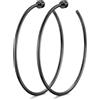 GoldChic Orecchini Cerchio Donna Semplici, Leggeri e Comodi Larghezza 2 mm | Leggeri e Ipoallergenici, Argento/Oro/Oro Rosa/Nero, 15 mm/20 mm/30 mm/40 mm/50 mm/60 mm/70 mm/80 mm/90 mm/100 mm