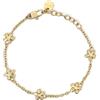 KIDULT - Bracciale Donna - Bracciale Catena Rolò Con Fiori In Acciaio Dorato - 831052