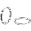 Bandmax Orecchini Donna a Cerchio Acciaio Inossidabile Oro/Nero/Argento | Orecchini a Cerchio Uomo Donna Piccoli Leggeri e Ipoallergenici, a Perno Sottile, Gioielli Minimalisti da 8/10/12/14/16 mm
