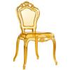 Biscottini Sedia in Policarbonato Giallo Trasparente Scuro - Sedia Cucina e Soggiorno 53x50x97,5 cm - Sedia Barocca Sala da Pranzo - Sedia in Plastica da Esterno per Cerimonie
