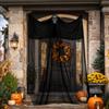 FairyPeach Decorazione Viso Fantasma Halloween con Rete da 3 m | Maschera in Plastica da Appendere, 130 × 300 cm, per Parete, Porta, Finestra, Albero e Veranda
