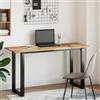 Hothingwell Piano Scrivania 160x50x2cm in Legno Massello di Acacia con Finitura a Olio, Tavolo da Lavoro Rettangolare per Cucina Garage o Bagno, Superficie Liscia Facile da Pulire