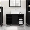 Generico Armadio per Lavabo da Bagno Rovere Nero 91 x 35 x 60 cm,Nero,22.7kg,869185