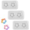 Rainway Mini stampo in silicone cavo a forma di fiore, 3 pezzi stampi 3D in silicone per riempimento resina epossidica, stampi per la creazione di gioielli fai da te, portachiavi, orecchini, collane