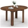 IDMarket - Tavolo da pranzo allungabile rotondo Dona 4-8 Persone Noce 110-150 cm