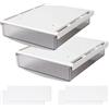 CHENGCKJ 2 cassetti sotto la scrivania da 1,7 l, autoadesivi, 21 x 18 x 5,4 cm, organizer nascosto, senza perforazione, per casa e ufficio