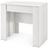 MEGAOFFERTE.IT Tavolo Consolle Allungabile 300 Cm Fino A 14 Posti Tavolo Trasformabile Salvaspazio Con 5 Prolunghe Integrate In Melaminico Antigraffio Sala Da Pranzo E Soggiorno (Bianco Frassinato)