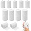 MUZHUPGUZ 12 Rotolo Garze Gesso, Bende in Gesso per Lavori Artigianali | Rotoli di Bende Gessate Calco Pancione per Corpo Modellismo Modellazione di Bendes(Bianco, 7,5cm ，5cm)