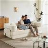 WOLTU Divano Letto Trasformabile 3 Posti, Sofa Modulare, Beige | con Cuscini Rimovibili, Rivestimento in Ciniglia Sfoderabile, senza Montaggio, Portata 600 kg, per Soggiorno, 207x106x68 cm