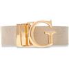 Guess Donna Cintura Ella Logo Adj&Rev Pant Belt Bianco | design iconico Guess, fibbia con logo, finitura raffinata