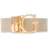 Guess Donna Cintura Ella Logo Adj&Rev Pant Belt Bianco | design iconico Guess, fibbia con logo, finitura raffinata