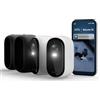 Arlo Essential - Telecamera di sorveglianza a batteria HD, per esterni, Wi-Fi, senza fili, video 1080p, visione notturna a colori, luce, rilevatore di movimento, sirena, audio a 2 vie, con periodo di