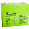 Master U-Power U-Power Batteria AGM 12V 75Ah, piombo VRLA, M6, senza manutenzione | Batteria al piombo AGM/VRLA 12V 75Ah, sigillata, ricaricabile e senza manutenzione, Terminale M6.