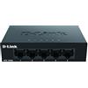 D-Link DGS-105GL Switch Unmanaged Gigabit a 5 porte 10/100/1000mbps, RJ45, senza ventole, struttura in metallo, posizionamento su desktop, plug-and-play, EEE 802.3az