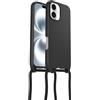 OtterBox Cover React Necklace MagSafe per iPhone 16, Nero | Custodia con MagSafe, sottile, anti urti, con cordino a collana, adattabile, testata a norme MIL STD 810G