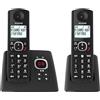 ALCATEL F530 Voice Duo - Telefono fisso cordless DECT con segreteria - Grande display retroilluminato - Vivavoce - Funzione blocco chiamate - 2 tasti di memoria diretta - 2 portatili - Nero