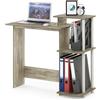 Furinno Efficient Scrivania per Computer, Legno, Beige (Sonoma Oak/White), 39.62 x 100.58 x 85.34 cm