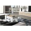 Dmora - Tavolino da salotto Oceanside, Tavolino da caffè con piano elevabile, Tavolo basso da soggiorno, 100x50h45/56 cm, Bianco e Rovere