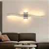 Comely Applique da Parete Interno, 27W 3000LM Lampada da Parete LED | Moderno Lampada da Parete LED, Argento Lampade a Muro per Camera da Letto, Soggiorno, Corridoio, Bianco Caldo 3000K