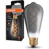 OSRAM Lampada LED Vintage 1906 Classic Edison FIL, E27, fumé, 4W, 140lm, 1800K, luce bianca molto calda, filamento magnetico, basso consumo energetico, lunga durata